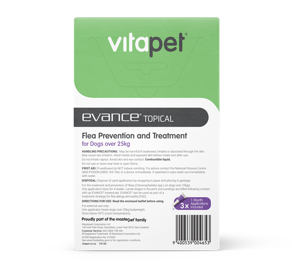 Flea Treatment for Dogs - Extra Large Sized - Back of Pack