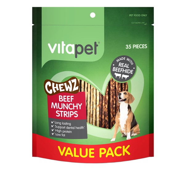 Munchy Beef Strips - Front of 35 Pack