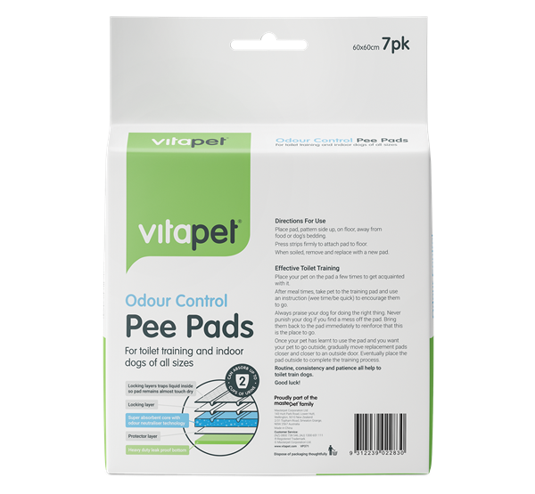 VitaPet Pee Pads - Back of Pack