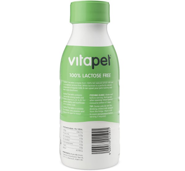 VitaPet Pet Milk - Back of Bottle