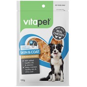 VS881 Vitapet Functional Skin Coat Chicken And Veggies Dog Treat 100G Front