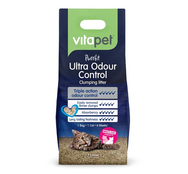 Cat Litter - Purrfit Odour Control Clumping Front