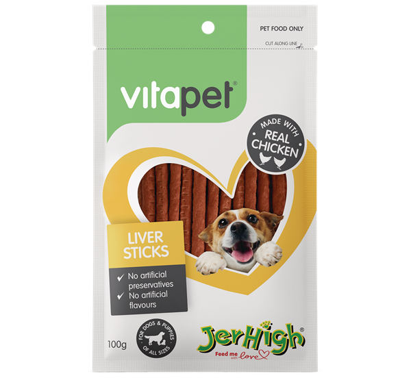 VitaPet Liver Sticks - Front of Pack