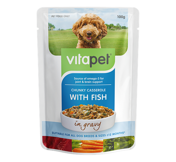VitaPet Wet Dog Food Chicken & Fish - Front