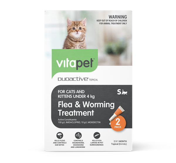 DuoActive Flea & Worming Treatment - Small Cats & Kittens