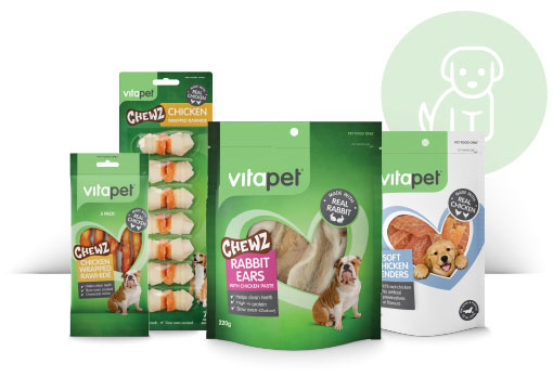 Chew orders treats for teething puppies