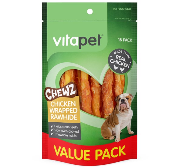 VitaPet Chicken Wrapped Rawhide Twists