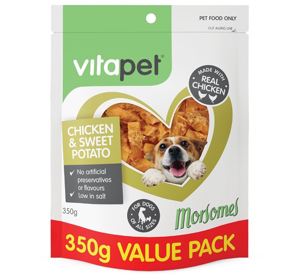 Chicken and Sweet Potato Dog Treats Front 350g