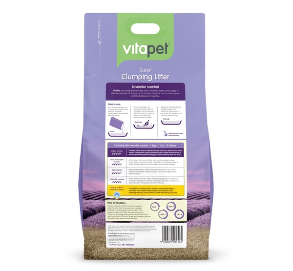 Cat Litter - Purrfit Clumping - Back of Pack