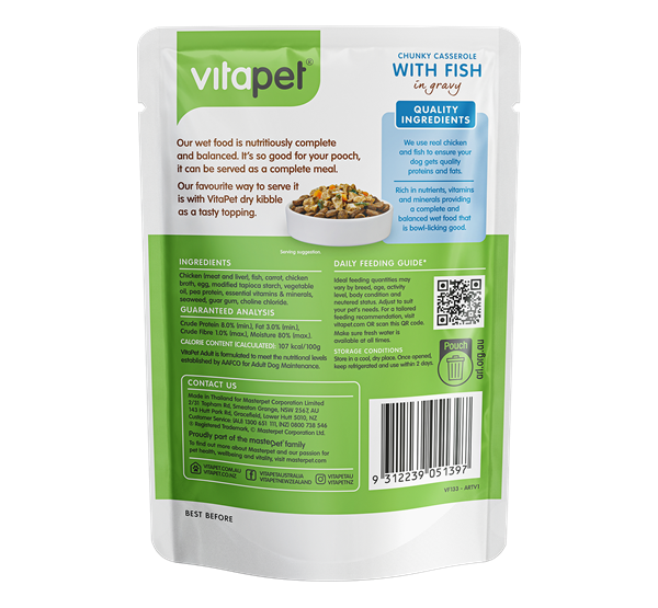 VitaPet Wet Dog Food Chicken & Fish - Back