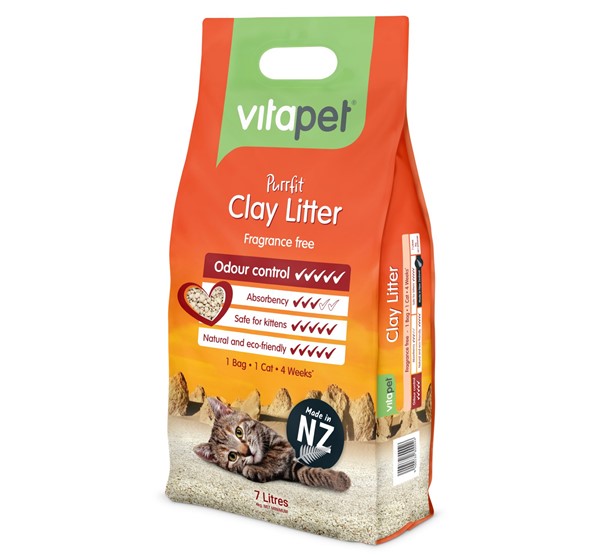 Cat Litter - Purrfit Clay - Side of Pack