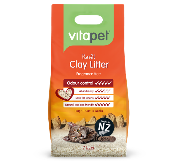 Cat Litter - Purrfit Clay 7L - Front of Pack