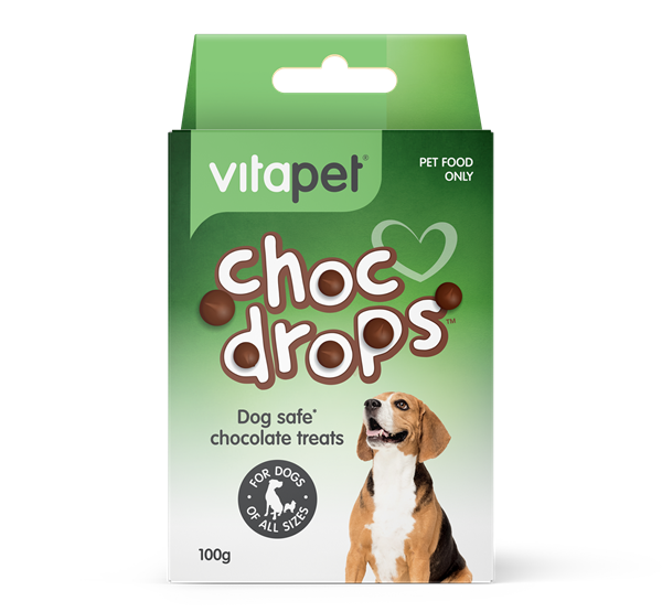 Choc Drops Dog Treats Front of Pack