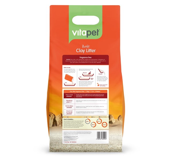 Cat Litter - Purrfit Clay - Back of Pack