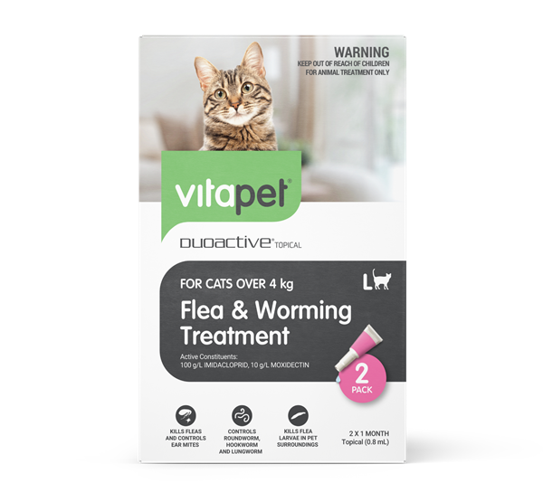 DuoActive Flea & Worming Treatment - Large Cats over 4kg