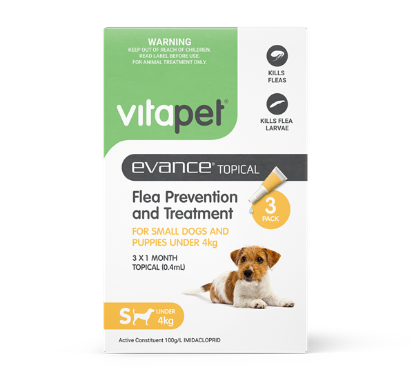 Flea Treatment for Dogs and Puppies under 4kg - Evance