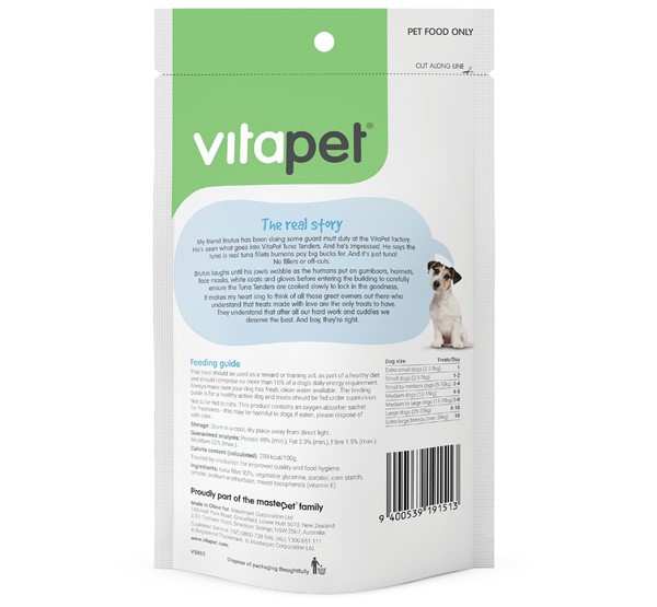 VitaPet Tuna Tenders Back of Pack