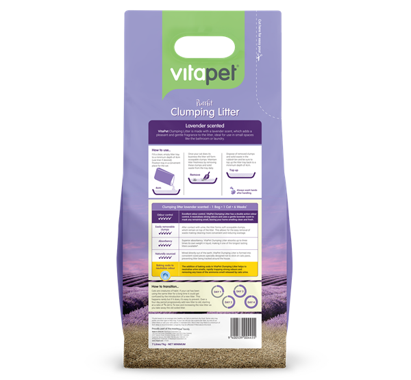 Cat Litter - Purrfit Clumping - Back of Pack